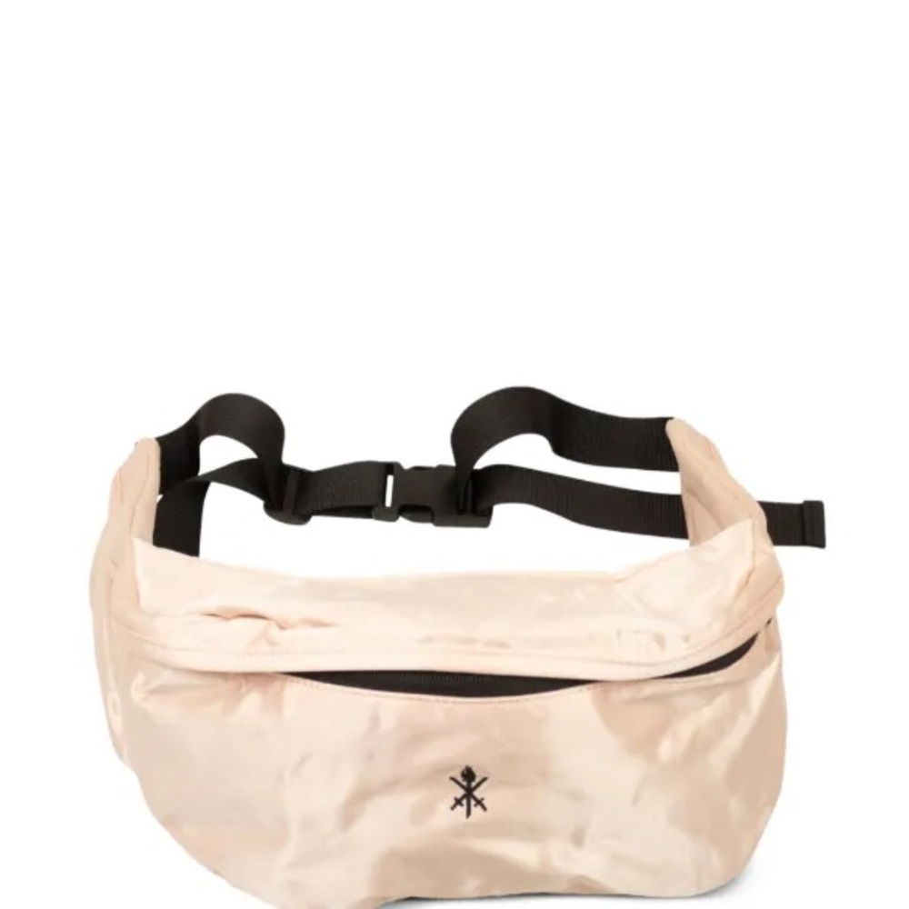 Opening Ceremony Pink Salt Satin Fanny Pack with Black Strap